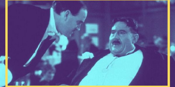 John Cleese and Terry Jones (Mr Creosote) in Monty Python's The Meaning of Life