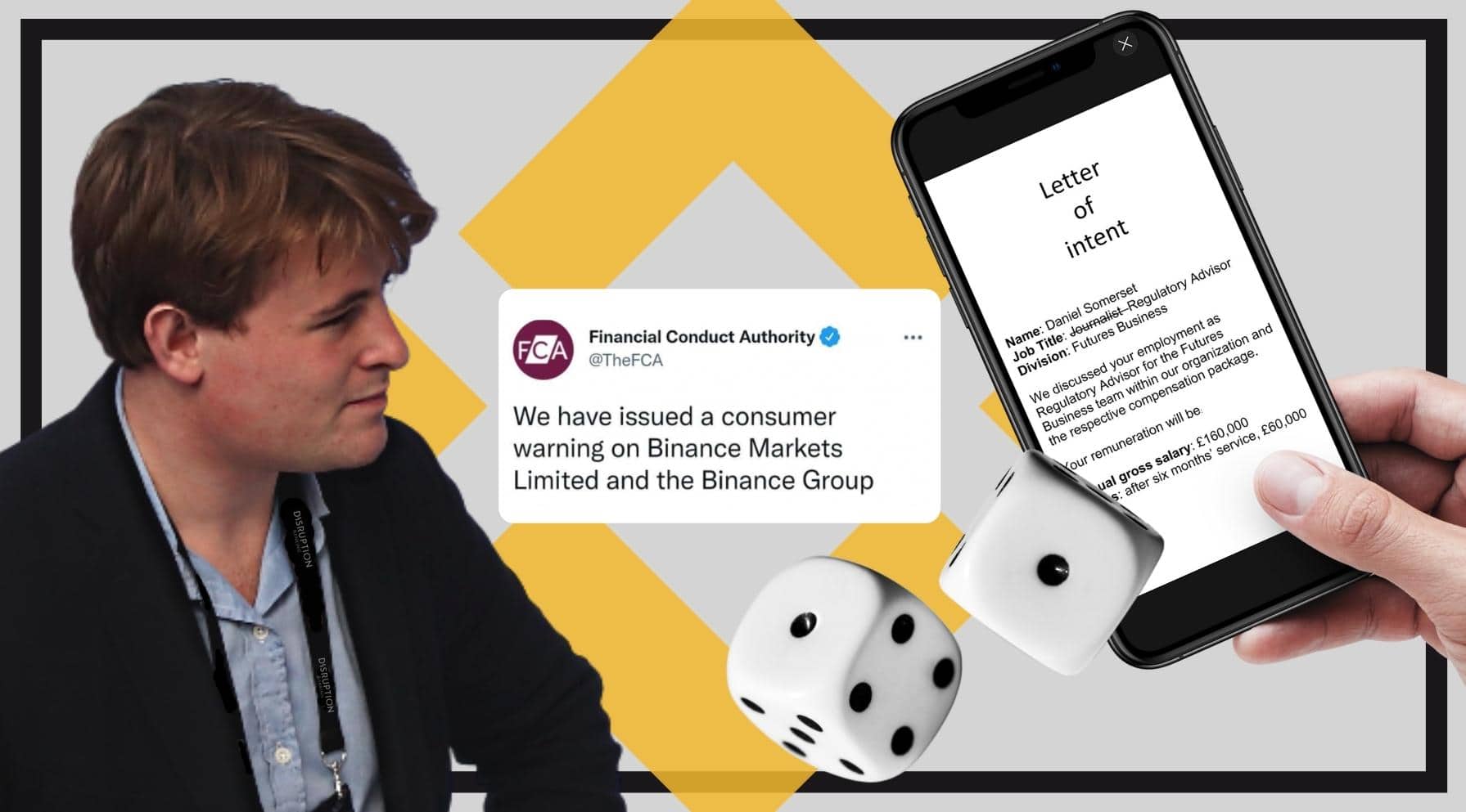 journalist gets job offer from Binance