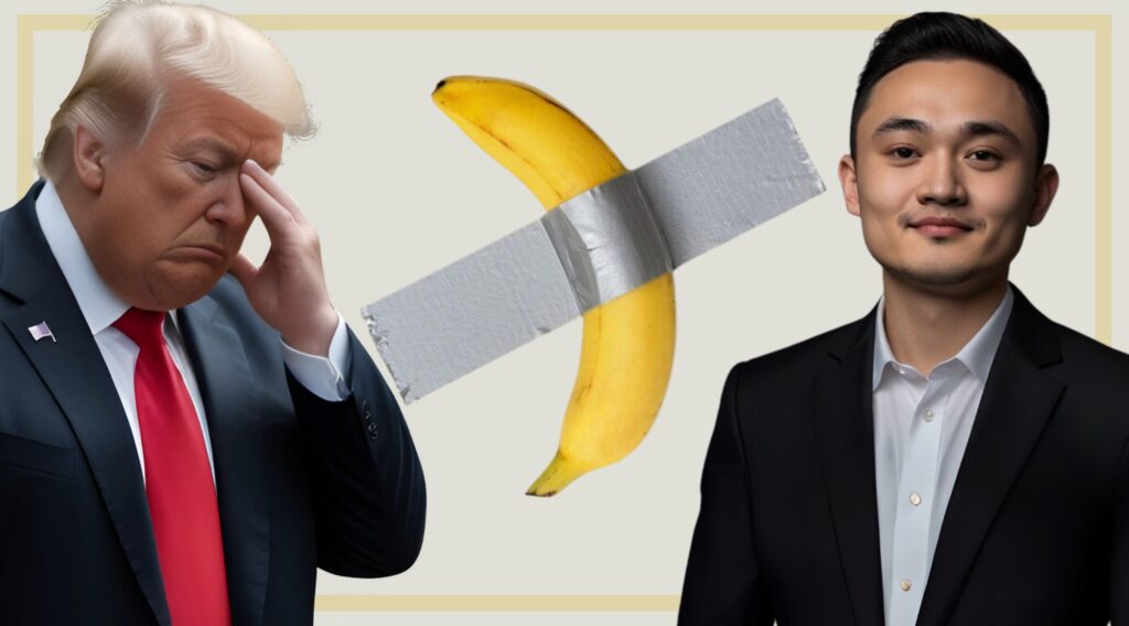 Justin Sun, Donald Trump, and a Banana Walk into a Bar