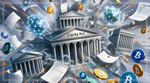 This image shows the CLARITY Act and cryptocurrency.