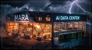 The picture displays an AI data center.