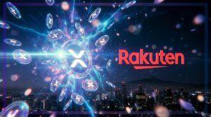 This image shows Rakuten logo and XRP.