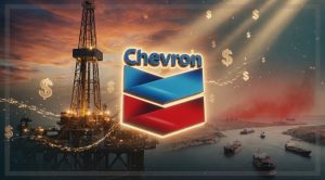 This image shows Chevron and an oil refinery.