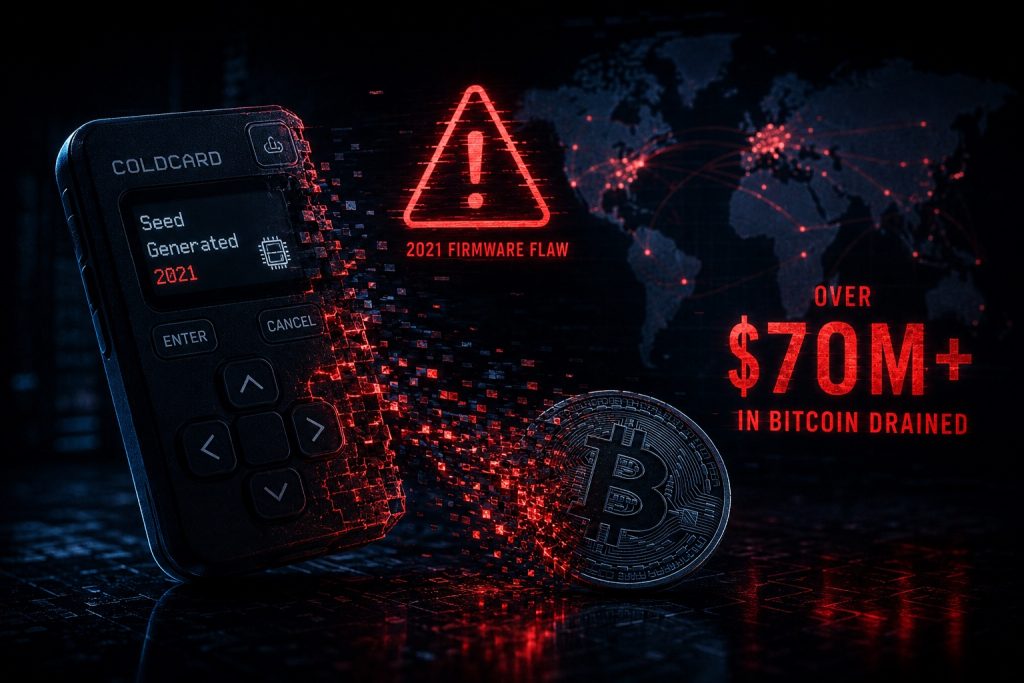 The Coldcard Hack: How a 2021 Firmware Flaw Drained Over $70 Million in Bitcoin